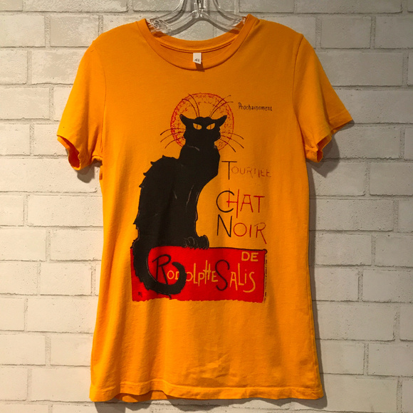 Tournee Chat Noir Black Cat Graphic T Shirt Xl